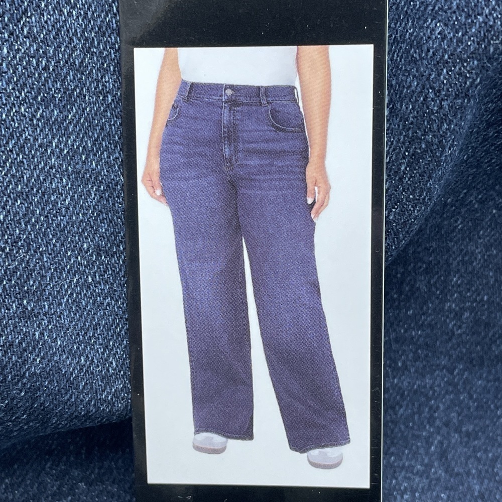Well Worn Women's Size 10 Wide Leg Jeans Dark Blue e1255